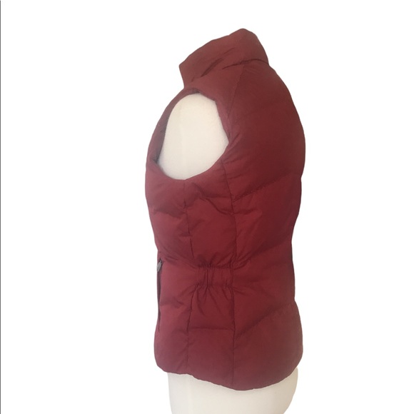 EDDIE BAUER MAROON Premium Goose Down Puffer Parka Vest - Picture 4 of 8